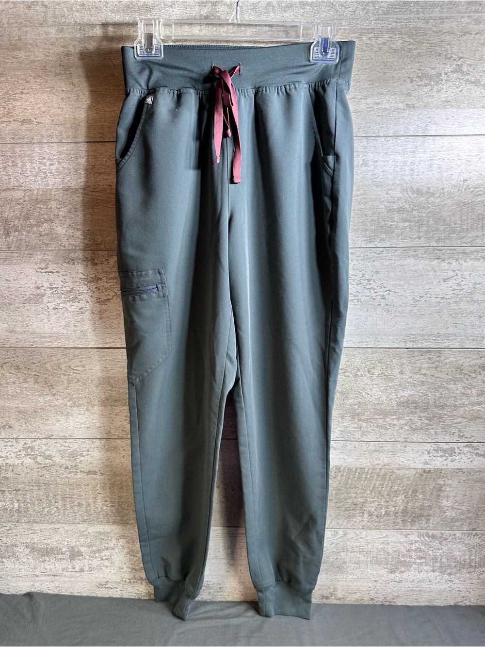 FIGS High Waisted Zamora Jogger Scrub Pants Bonsai Green-S Technical Collection